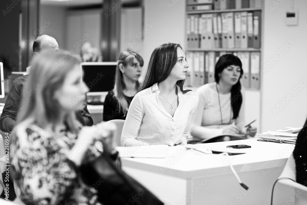 close up. business team at the workshop. business education. black and white photo close up. business team at the workshop. business education. black and white photo