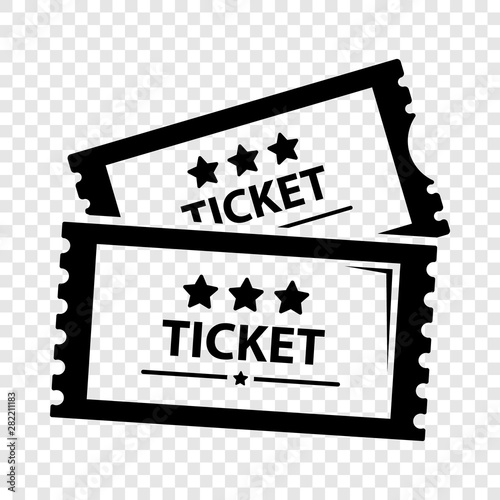 Cinema ticket icon. Simple illustration of cinema ticket vector icon for web photo