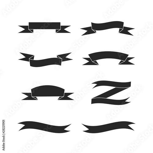 Vector illustration set of decorative ribbons