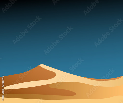 Vector illustration background desert sand dunes