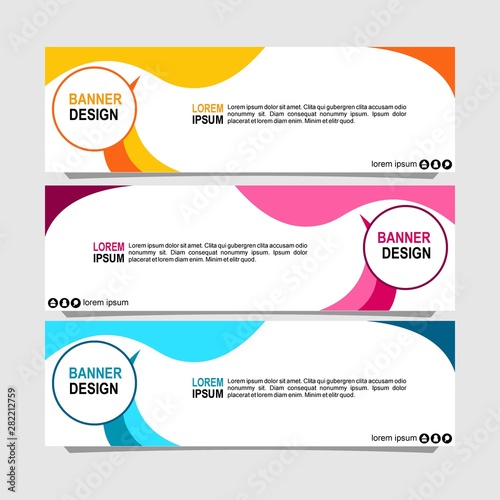 Vector abstract design banner web template.
