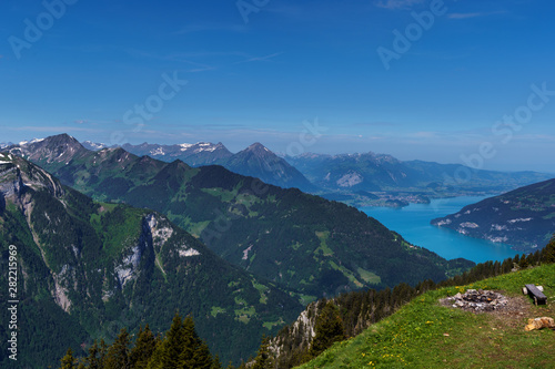 Panoramic view of the Swiss Alps