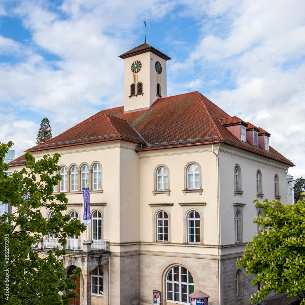 Sindelfingen, Baden Wurttemberg/Germany - May 11, 2019: Detail view on City Gallery building, Stadtgalerie.