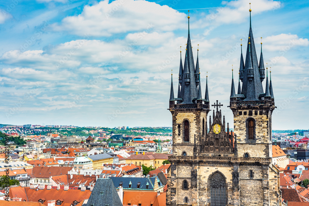 Fototapeta premium The Church of Mother of God before Tyn in Prague, Czech Republic.