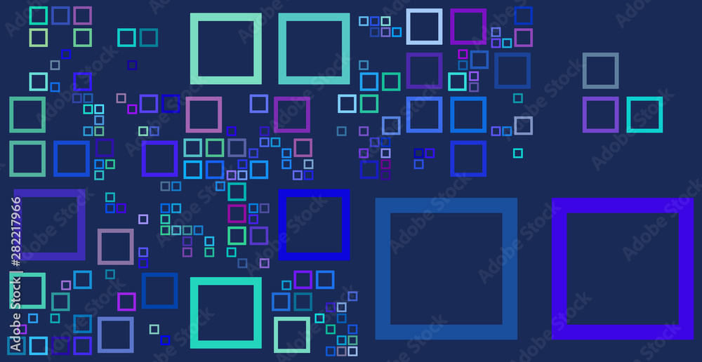 Abstract background with squares. Vector illustration. Big Data concept.