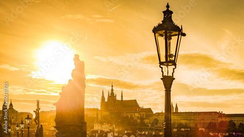 Schilderij op canvas Charles Bridge, a historic bridge in Prague, Czech Republic.