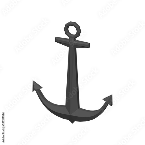Nautical anchor. Isolated o...