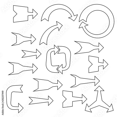 Arrow sign set. Isolated on...