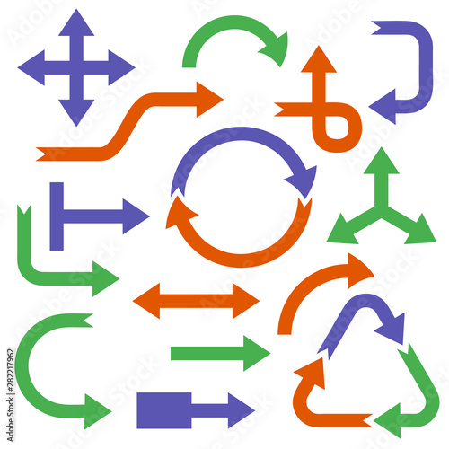 Arrow sign set. Isolated on...