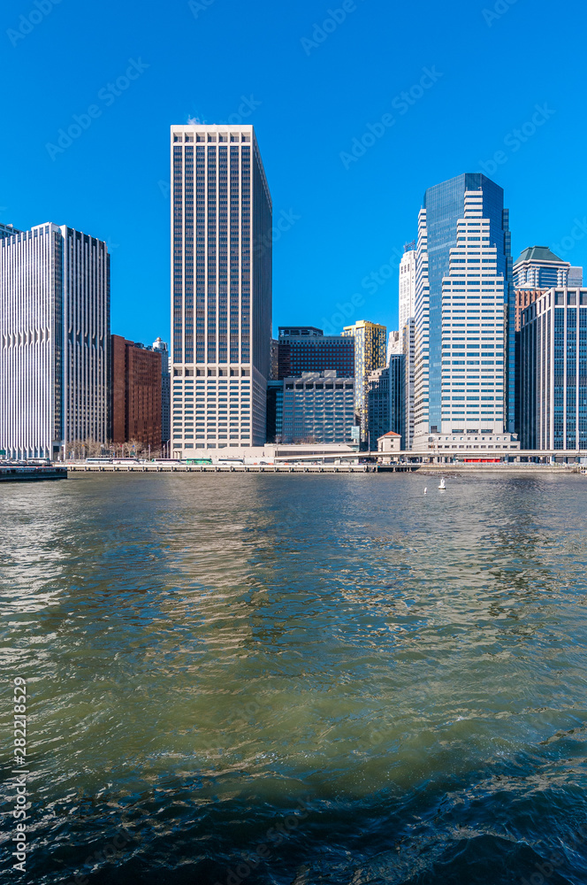 Manhattan Shore in New York, United States. Manhattan Shore in New York, United States.