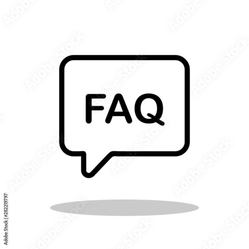 Faq icon in trendy flat style. Help symbol for your web site design, logo, app, UI Vector EPS 10. 