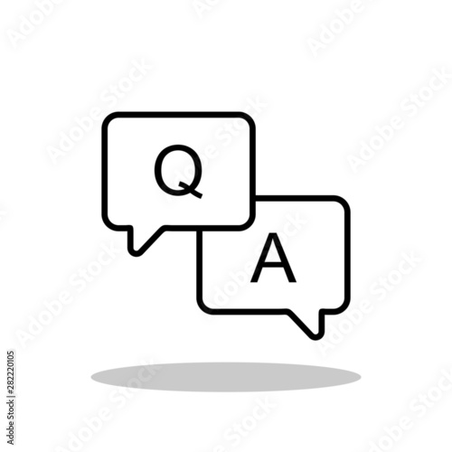 Question & Answers icon in trendy flat style. Speech bubble symbol for your web site design, logo, app, UI Vector EPS 10. 