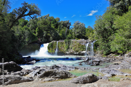 Picturesque cascading waterfall