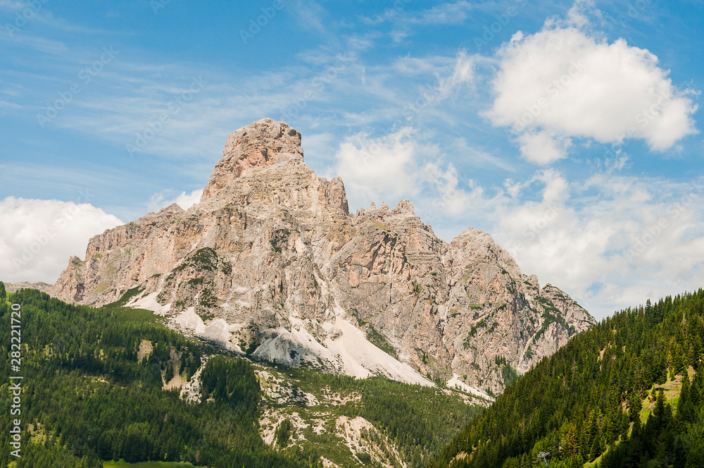 Dolomiten, Sellagruppe, Sellastock, Val Gardena, Grödnerjoch, Berge, Wanderweg, Südtirol, Sommer, Italien Dolomiten, Sellagruppe, Sellastock, Val Gardena, Grödnerjoch, Berge, Wanderweg, Südtirol, Sommer, Italien