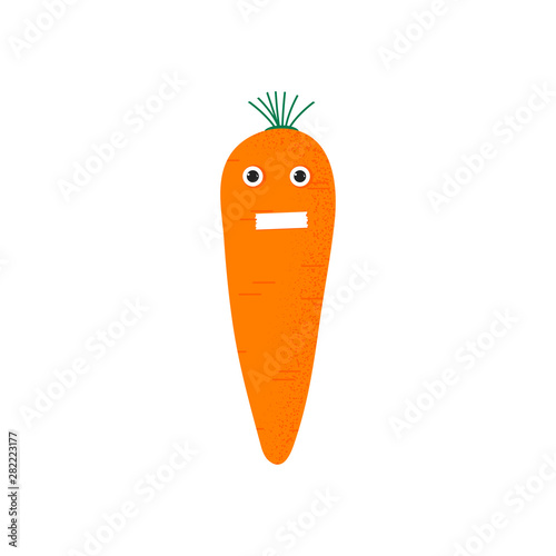 Isolated carrot cute smile characte