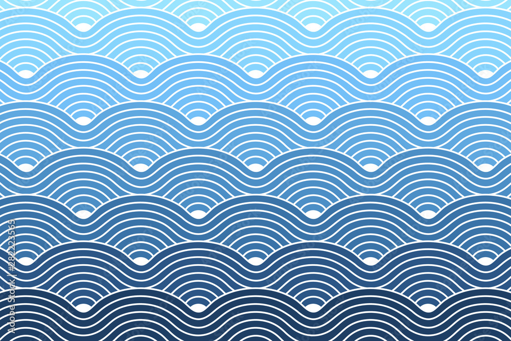 Curve Waves Geometric Pattern background, Vector illustration Cello Blue Gradient. Curve Waves Geometric Pattern background, Vector illustration Cello Blue Gradient.