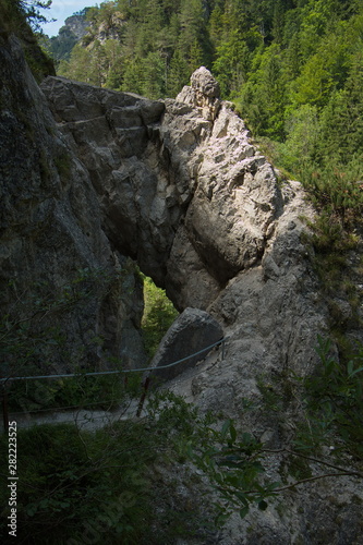 Hiking trail in Oetschergraben near to the Oetscher in Austria, Europe photo