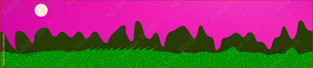 Pink sky, and mountains landscape. Pink sky, and mountains landscape.