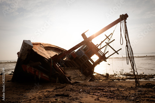 Fishing boat on the sea, .F...
