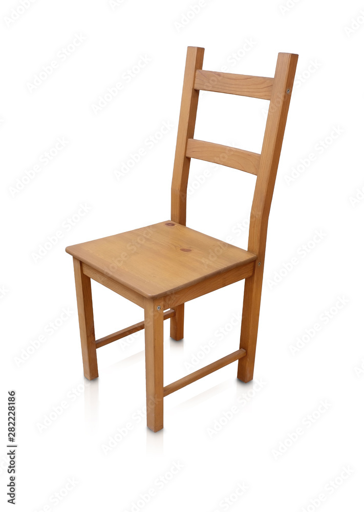 Wooden chair isolated on white background Wooden chair isolated on white background