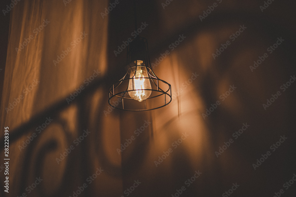 Art and moody Antique Vintage scandinavian style lamp