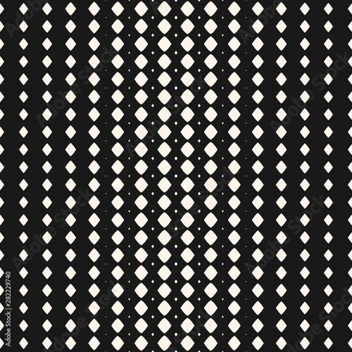 Vector seamless pattern with rhombuses, diamond shapes. Halftone transition