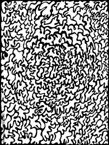Coloring book, white picture Scribble, black lines. Vector