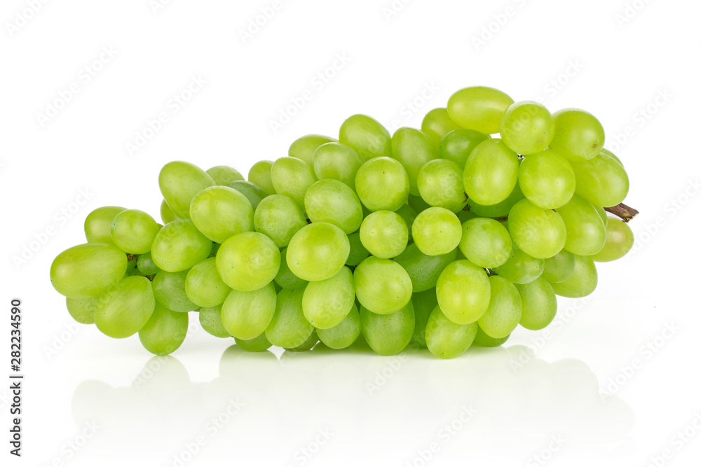 Lot of whole fresh green grape from the side isolated on white background Lot of whole fresh green grape from the side isolated on white background