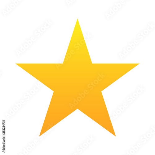 Magnificent and beautiful design of a golden star 