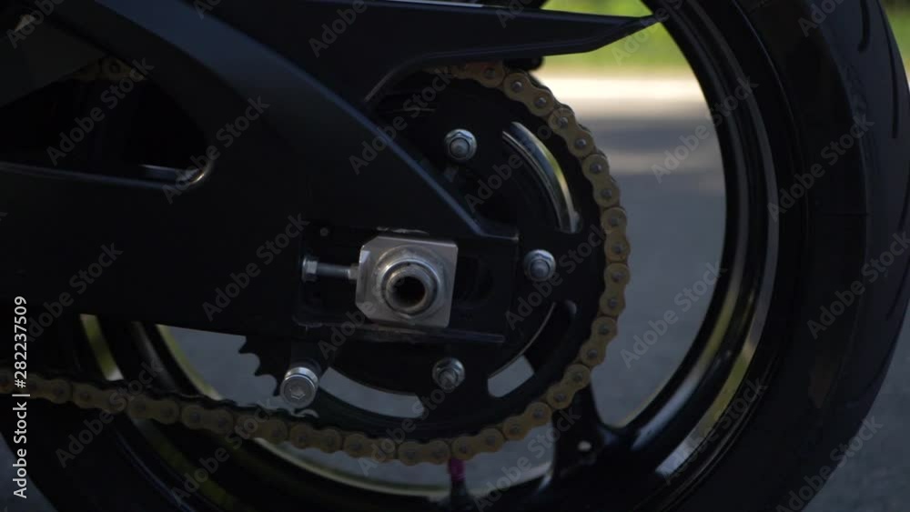 Detailed shot of Suzuki 750 GSXR motorbike Detailed shot of Suzuki 750 GSXR motorbike