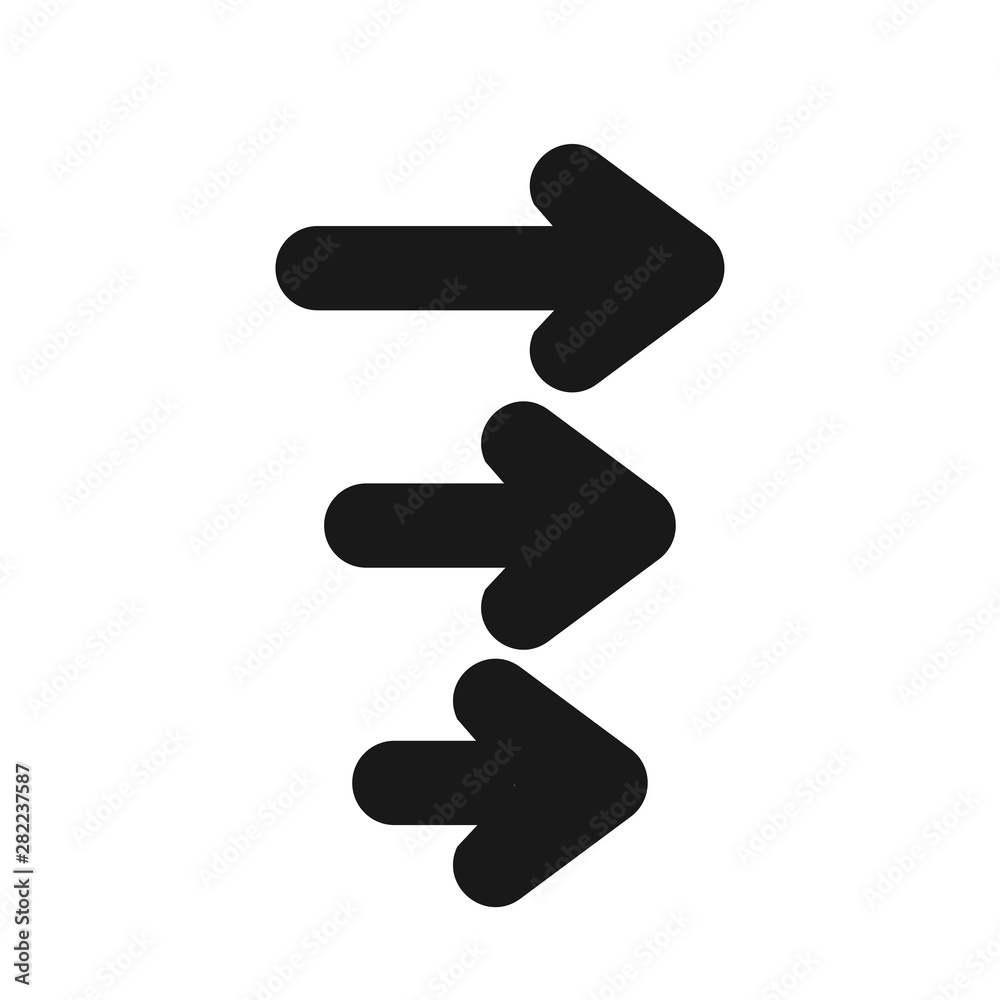Arrow icon isolated on the white background Arrow icon isolated on the white background