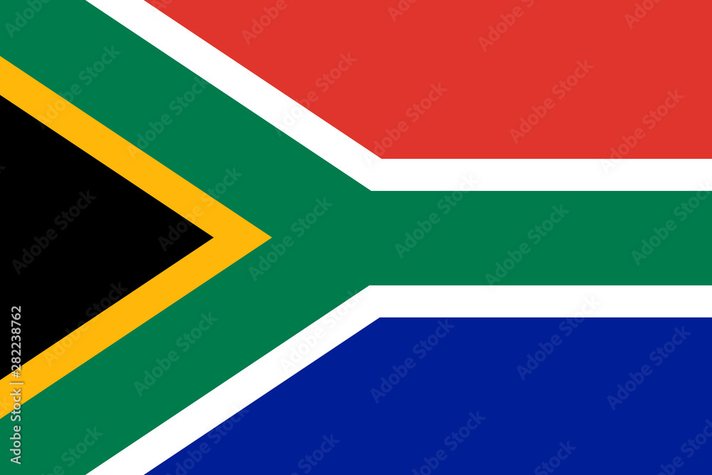 South African  vector flag. The flag of South Africa Republic. Pretoria