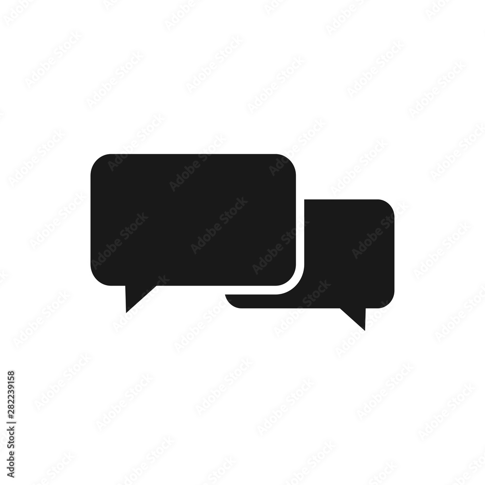 Speech bubble icon chat isolated on the white background Speech bubble icon chat isolated on the white background