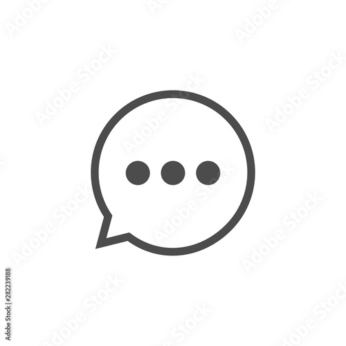 Speech bubble icon chat isolated on the white background