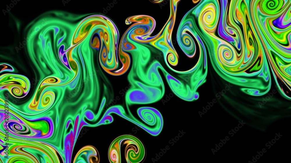 Abstraction painted in oil. Colorful texture background. Multicolored wallpaper graphic design. Pattern for creating artworks and prints. Crazy bright colors style. Digital watercolor effect. Abstract