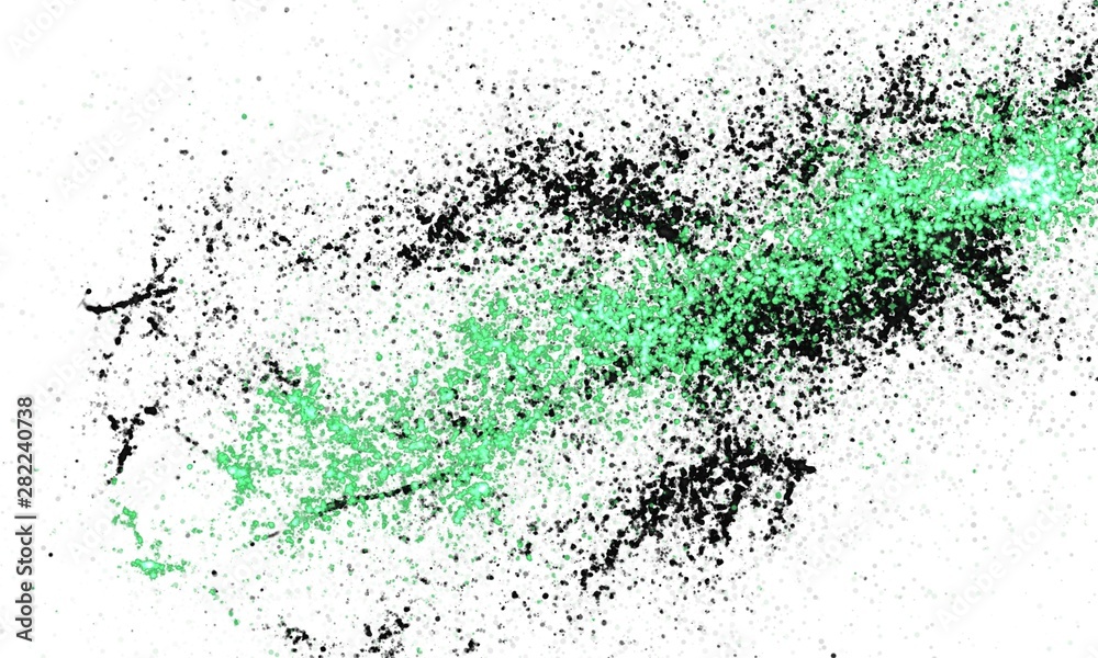 Fototapeta premium Gouache dots or stars and stains on a white background. Two-color divorces.