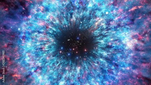Helix nebula in outer space.Star of the Eye Nebula.God's eye.