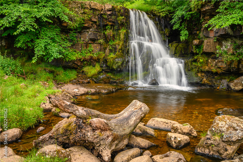 Fototapeta Naklejka Na Ścianę i Meble -  Upper East Gill Force, is a waterfall situated at the foot of East Gill near Keld in Swaledale and alongside the Pennine Way a popular spot with walkers