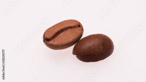 macro photo of two coffee beans