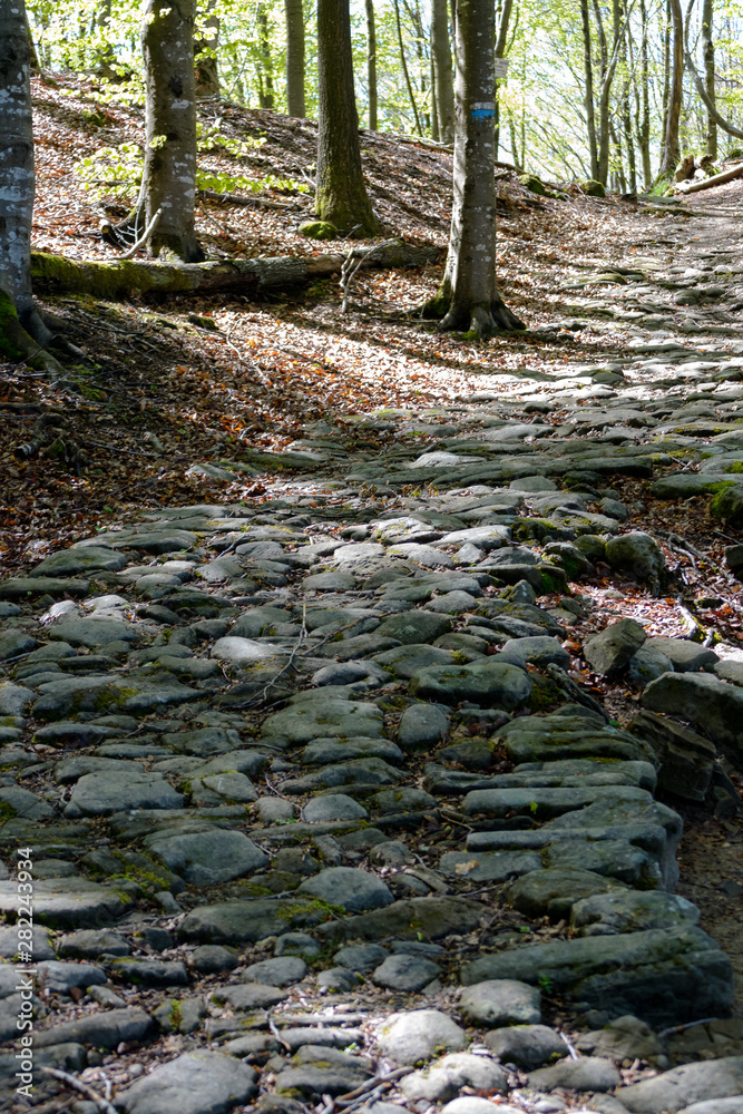 The ruins of the ancient roman road The ruins of the ancient roman road