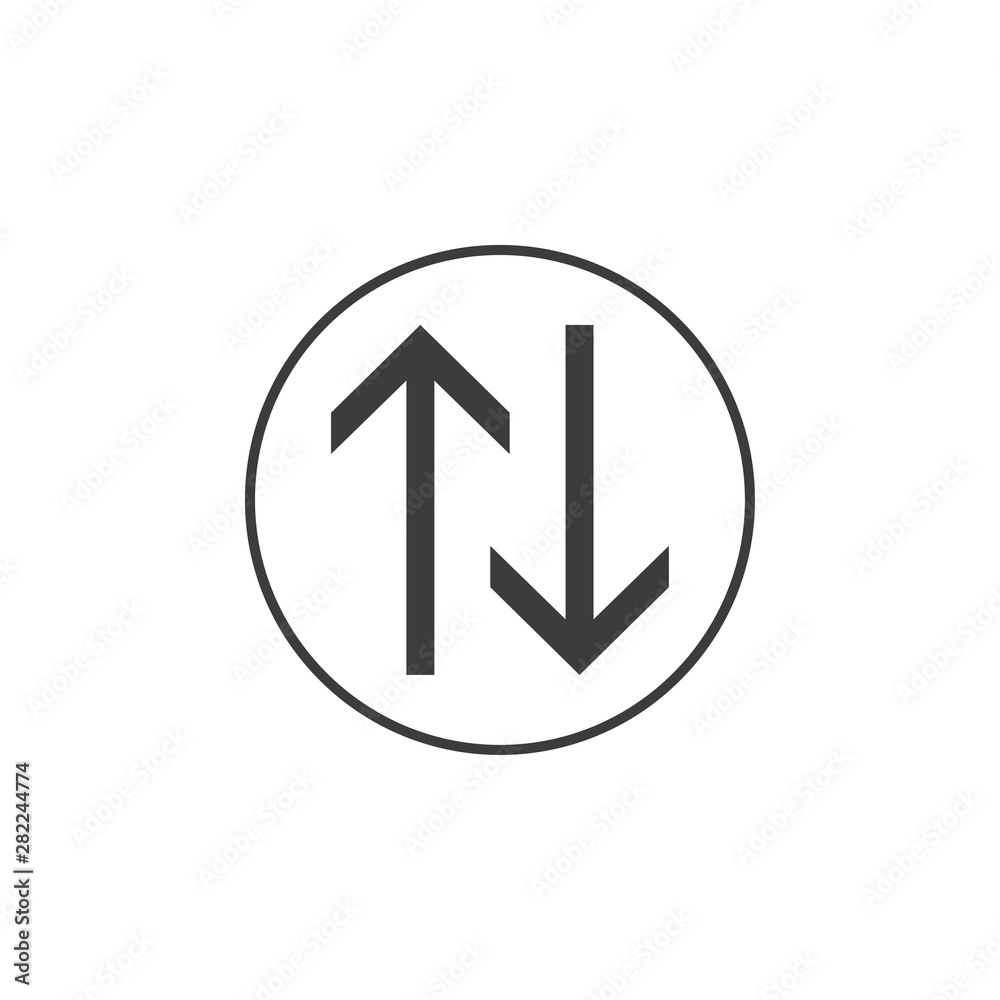 Arrow, down, up icon. Vector illustration, flat design. Arrow, down, up icon. Vector illustration, flat design.