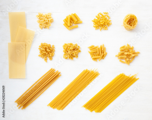 Sort of pasta isolated over white background