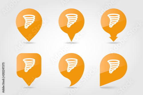 Tornado Whirlwind pin map icon. Weather Free Download Tornado Whirlwind pin map icon. Weather - GFXLoad