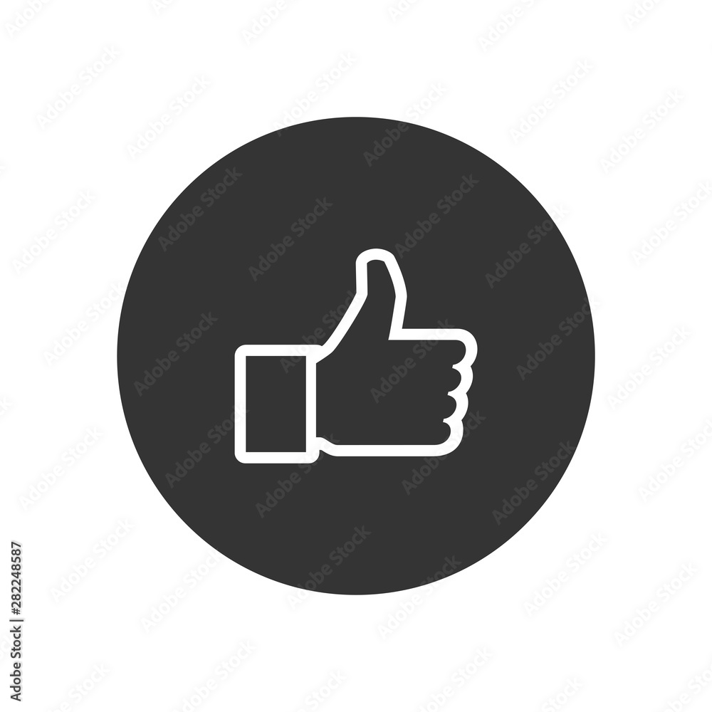 Thumb up vector icon in modern style for web site and mobile app Thumb up vector icon in modern style for web site and mobile app