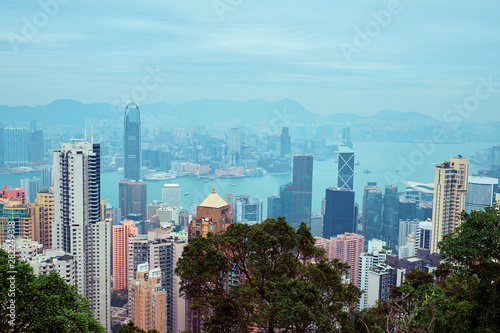 Photography View from Victoria Peak to Hong Kong