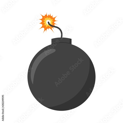 Vector illustration of a cartoon bomb