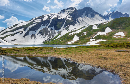 Scenic Alps and Verney Lake on The Little St Bernard Pass, Italy photo