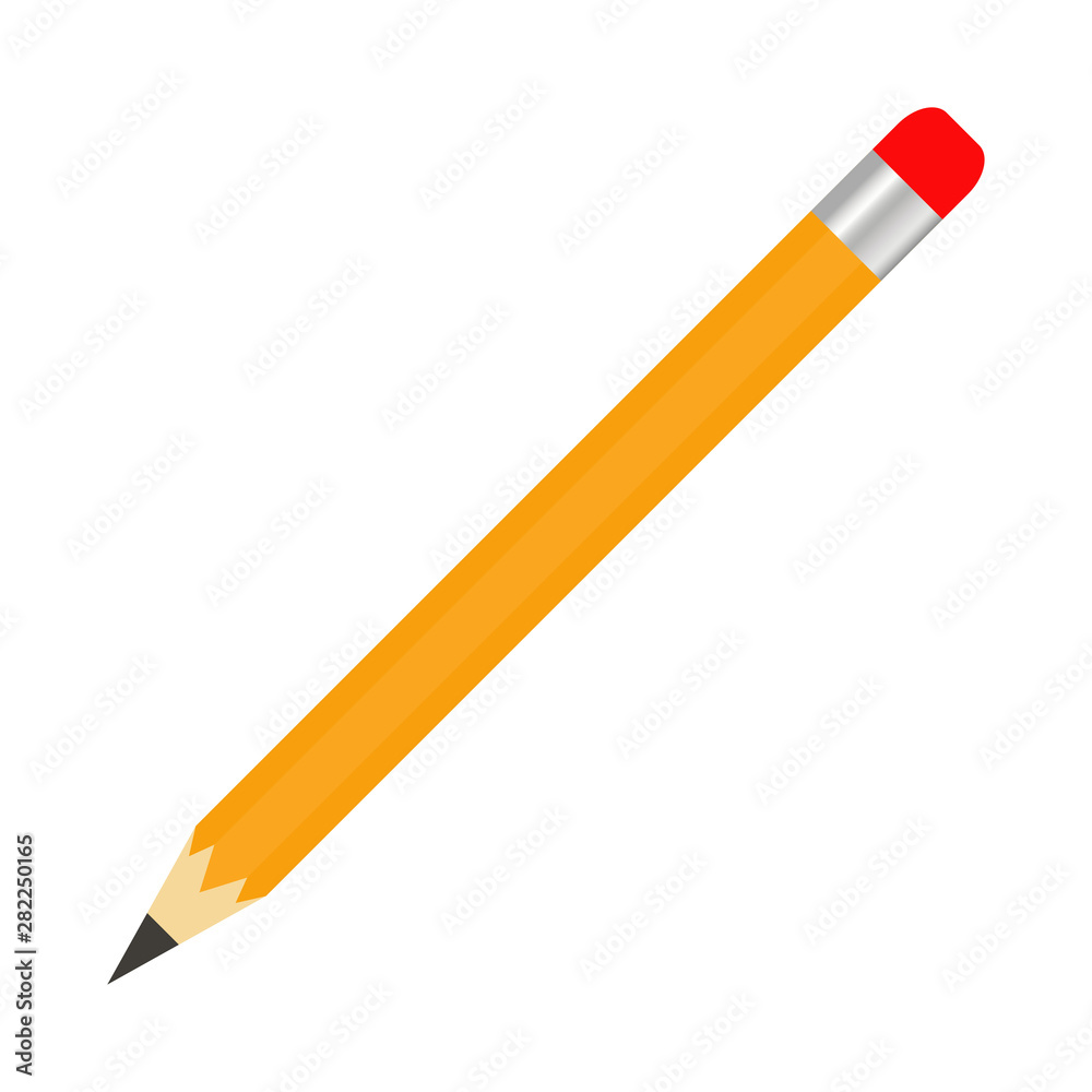 Pencil write icon isolated on the white background Pencil write icon isolated on the white background