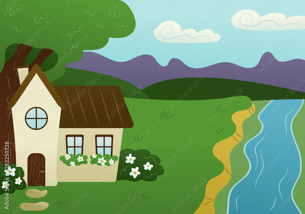 Cute cartoon background. Cute cartoon background.
