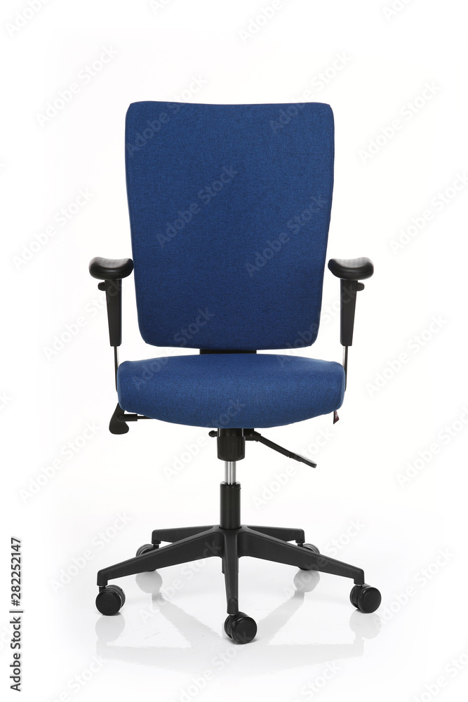 Image of a blue office chair isolated on white background Image of a blue office chair isolated on white background